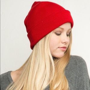 brandy melville red beanie